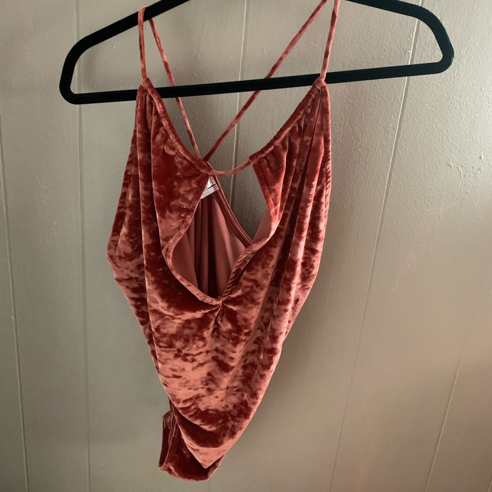 size large velvet bodysuit